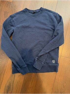 Allbirds Men's R&R Cotton Blend Sweatshirt Natural navy blue small long sleeve